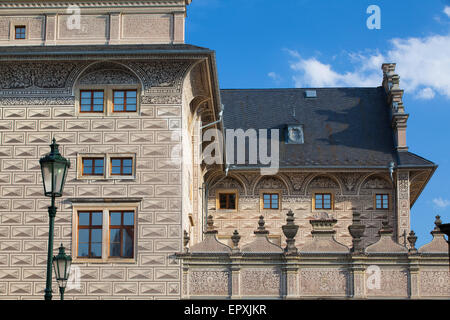 Palais Schwarzenberg am Burgplatz in der Nähe der Prager Burg - es ist eines der imposantesten Bauwerke der Renaissance Stockfoto