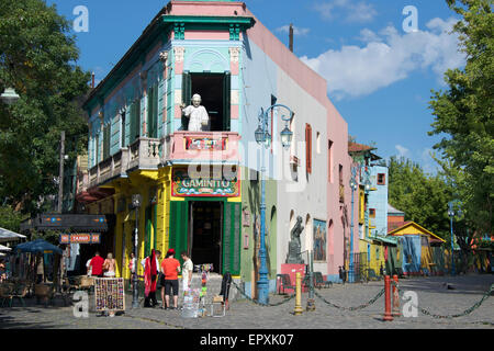 Landmark quadratische Caminito La Boca Buenos Aires Argentinien Stockfoto