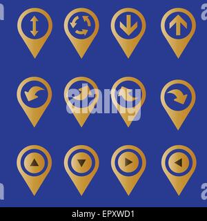Navigationssymbole. Pfeile Stock Vektor
