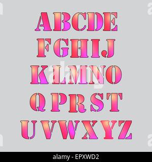 Alphabet Buchstaben Stock Vektor