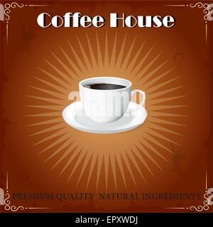 Kaffee Haus Abdeckung Stock Vektor