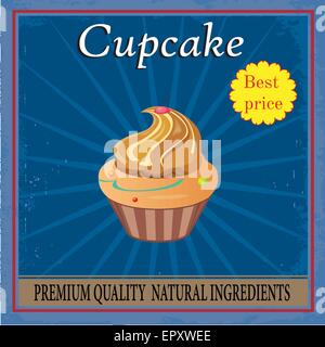 Vektor-Plakat Kuchen für Werbung, Menü. Stock Vektor