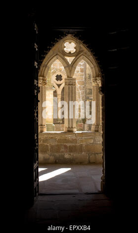 Kreuzgang der Kathedrale de Santa Maria von Plasencia, Cáceres, Extremadura. Spanien Stockfoto