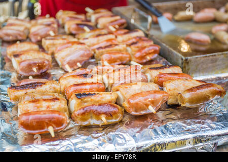 Korea Style Wurst auf der Straße zu verkaufen Stockfoto