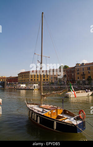 Regenerierte Navigli Kanal Weg in Mailand Italien Stockfoto