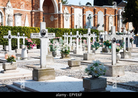 San Michele Friedhof (Isola di San Michele), Venedig, Italien Stockfoto