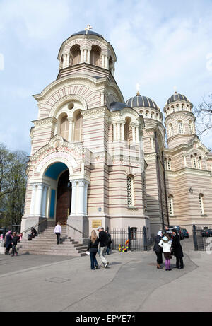 Die Geburt von Christ Cathedral (Kristus Piedzimšanas Pareizticīgo Katedrāle) in Riga, Lettland Stockfoto