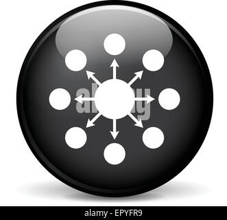 Illustration des Seo-modernes Design-schwarze Kugel-Symbol Stock Vektor