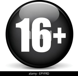 Abbildung 16 moderne Design-schwarze Kugel-Ikone Stock Vektor