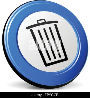 Außenillustration löschen 3d blau Design-Ikone Stock Vektor