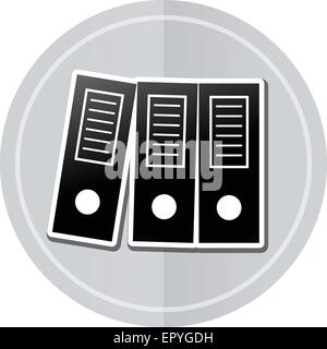 Illustration der Bindemittel Aufkleber Symbol schlichtes design Stock Vektor