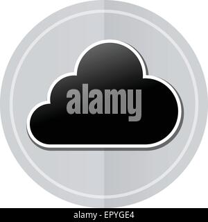 Illustration der Cloud Aufkleber Symbol schlichtes design Stock Vektor