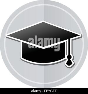 Illustration der Bildung Aufkleber Symbol schlichtes design Stock Vektor