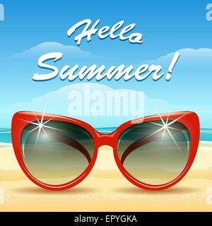 Hallo Sommer-Thema Stock Vektor