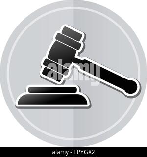 Illustration des Urteils Aufkleber Symbol schlichtes design Stock Vektor