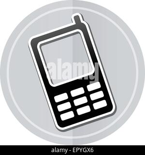 Illustration des Handy-Aufkleber Symbol schlichtes design Stock Vektor