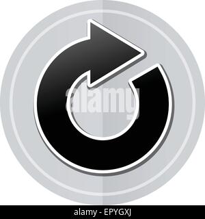 Außenillustration aktualisieren Aufkleber Symbol schlichtes design Stock Vektor