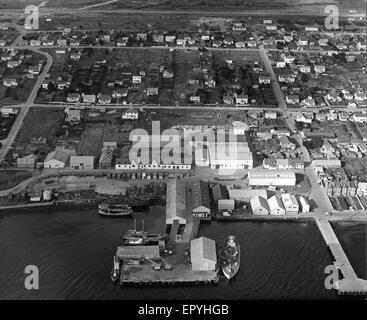 Blick auf die Hauptstadt Port Stanley, die Falkland-Inseln (British Overseas Territory), in der Süd-Atlantic.picture 1986 getroffen Stockfoto