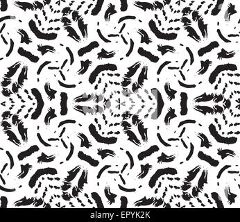 Handgemalte nahtloses Muster gezeichnet. Stock Vektor