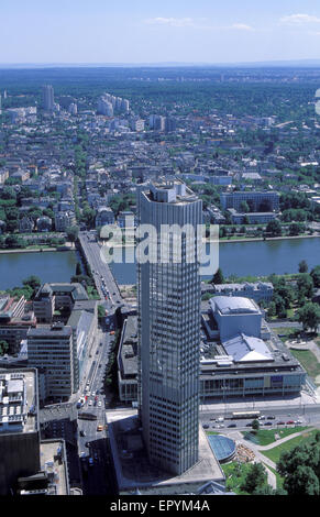 DEU, Deutschland, Hessen, Frankfurt am Main, Blick von der Maintower der Europäischen Zentralbank.  DEU, Deutschland, Hessen, Frankfurt am Ma Stockfoto