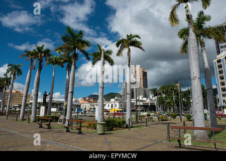 Mauritius, Port Louis, Caudan Waterfront, Hafen und Hafengebiet. Stockfoto