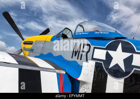 North American P51 Mustang WW2 Escort Kämpfer Stockfoto