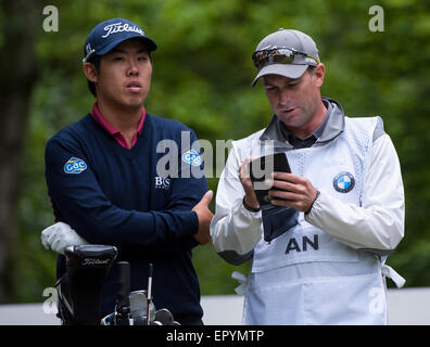 Wentworth, UK. 23. Mai 2015. BMW PGA Golf Championship. Runde 3. Byeong Hun ein [KOR] 5. Abschlag, während der dritten Runde der 2015 BMW PGA Championship von The West Course Wentworth Golf Club Credit: Action Plus Sport/Alamy Live News Stockfoto