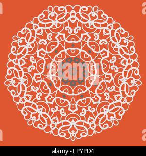 Ornamentale Mandala auf nahtloses Muster, Vektor-illustration Stock Vektor