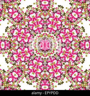 Rosa farbigen Mandala Design, nahtlose orientalische Vintage element Stock Vektor
