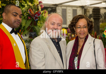 Dr. Johnson Beharry VC und Bill Bailey im RHS Chelsea Flower Show 2015 Stockfoto