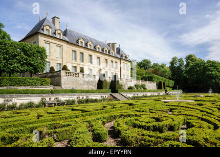 Schloss d'Auvers Sur Oise, in das Dorf, wo Vincent van Gogh, lebte die letzten 70 Tage seines Lebens, Oise, Frankreich Stockfoto