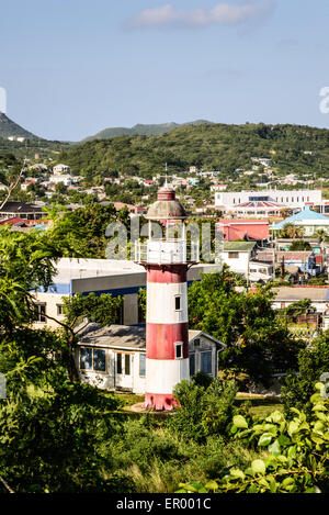 St. Johns Licht, Insel Motoren Gelände, Saint John's, Antigua Stockfoto