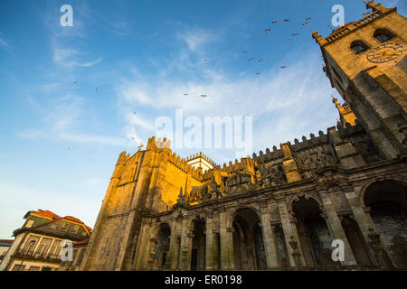 Kathedrale von Porto oder Se Porto, Portugal. Romanesque Architektur. Stockfoto