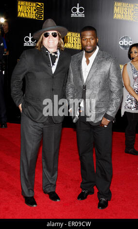 Val Kilmer und 50 Cent bei der 2009 American Music Awards statt im Nokia Theater in Los Angeles am 22. November 2009. Stockfoto