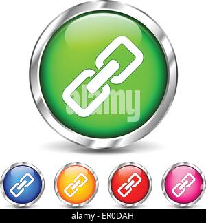 Abbildung der Kette Symbole setzen auf weißem Hintergrund Stock Vektor