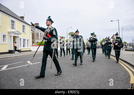 Carrickfergus, Nordirland. 23. Mai 2015. Die Band von der Royal Irish Regiment Credit: Stephen Barnes/Alamy Live News Stockfoto