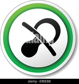 Illustration der Runde weiße und grüne Symbol für baby Stock Vektor