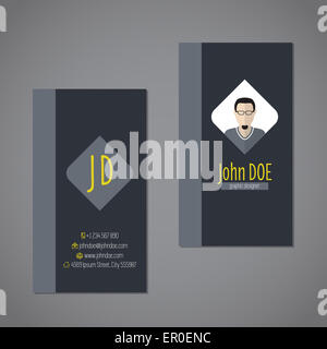 Moderne Visitenkarte Design mit dunklem Hintergrund Stockfoto