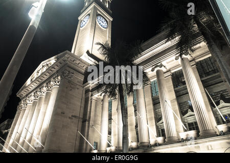 Brisbane City Hall in der Nacht Stockfoto