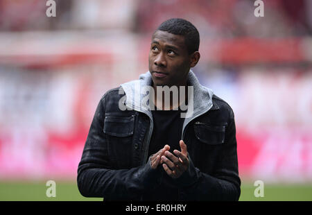 München, Deutschland. 23. Mai 2015. Münchens David Alaba vor der Bundesliga-match zwischen FC Bayern München und FSV Mainz 05 in der Allianz Arena in München, 23. Mai 2015. Foto: ANDREAS GEBERT/Dpa/Alamy Live-Nachrichten Stockfoto