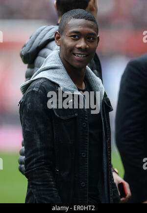 München, Deutschland. 23. Mai 2015. Münchens David Alaba vor der Bundesliga-match zwischen FC Bayern München und FSV Mainz 05 in der Allianz Arena in München, 23. Mai 2015. Foto: ANDREAS GEBERT/Dpa/Alamy Live-Nachrichten Stockfoto