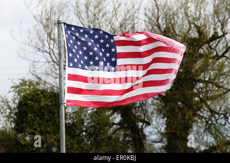 Amerikanische Flagge im wind Stockfoto