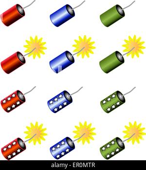 Set der Feuerwerkskörper Stock Vektor
