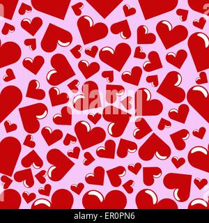 Nahtlose Herzen Hintergrund Stock Vektor