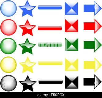 Satz von glänzenden Web Buttons Stock Vektor