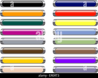 Silber Metallic Web Balkengruppe Stock Vektor