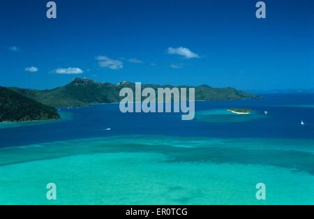 Australien, Queensland, Whitsunday Islands, Hook Island und Hayman Reef (Luftbild) / / Australie, Queensland, Whitsunday Island Stockfoto