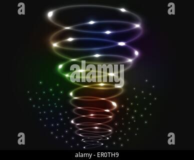 Abstrakte Tornado Hintergrund mit Trümmerfeld Stock Vektor