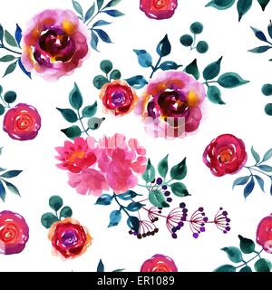 Wunderschöne handgezeichnete Blumen. Stock Vektor