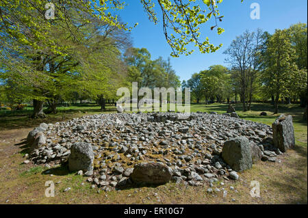 Die Schloten Cairns neolithisch Site bei Balnuaran Inverness-Shire in den schottischen Highlands.  SCO 9816. Stockfoto